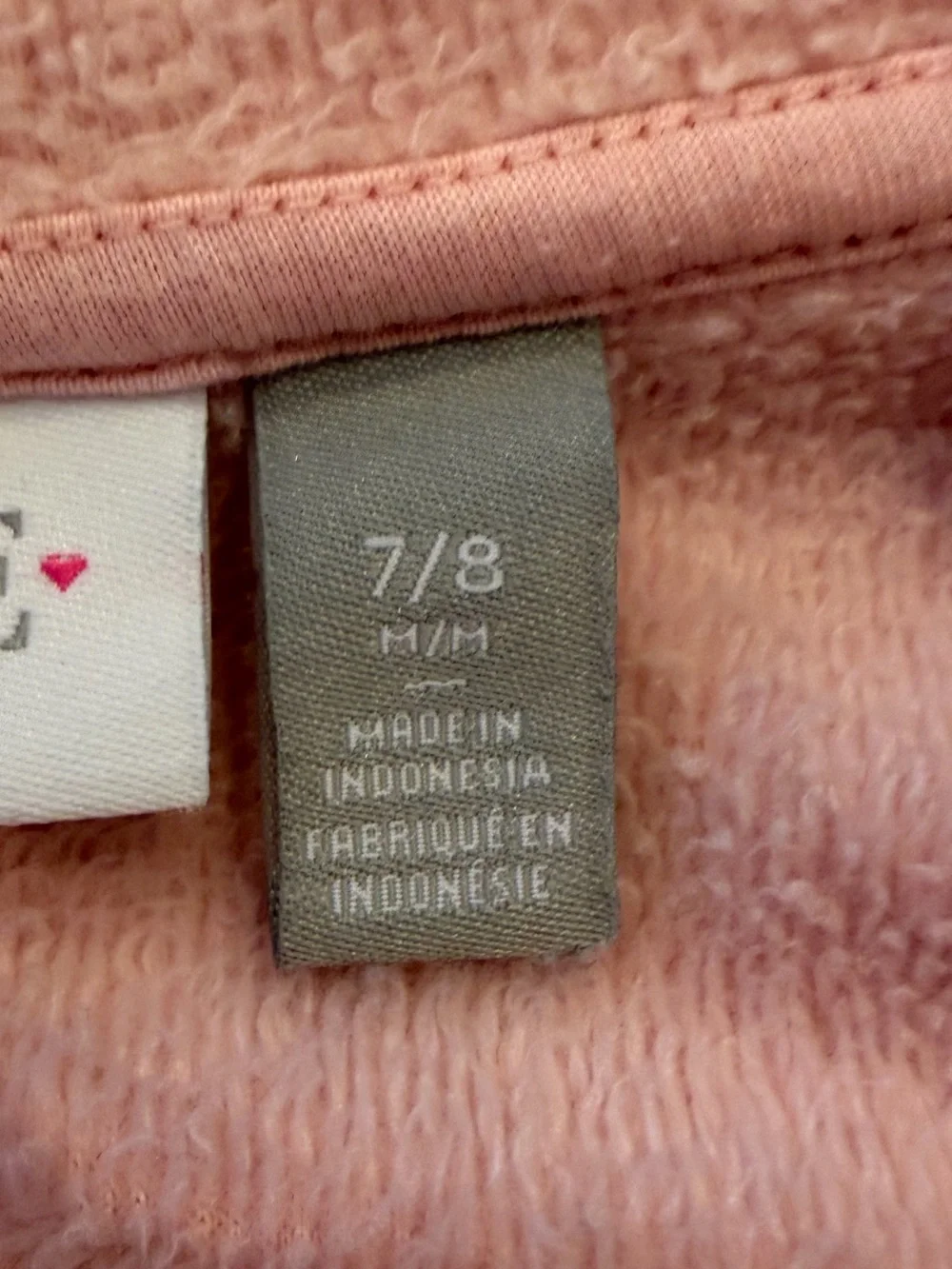 The Children’s Place Pink Zip Hoodie with Glitter Heart